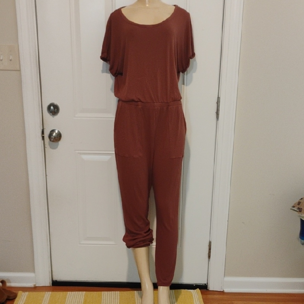 Express Terracotta Jumpsuit Size Medium Oversized